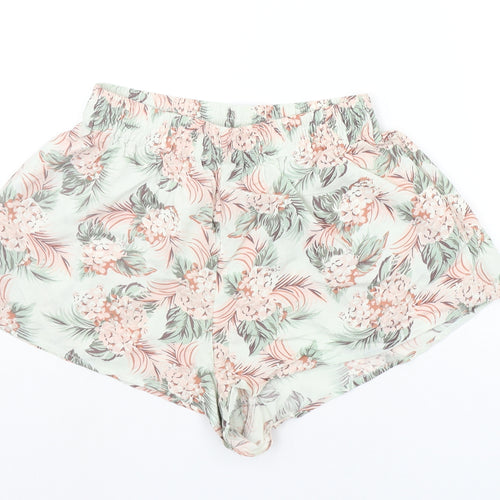 Divided Womens Beige Floral  Sweat Shorts Size 8
