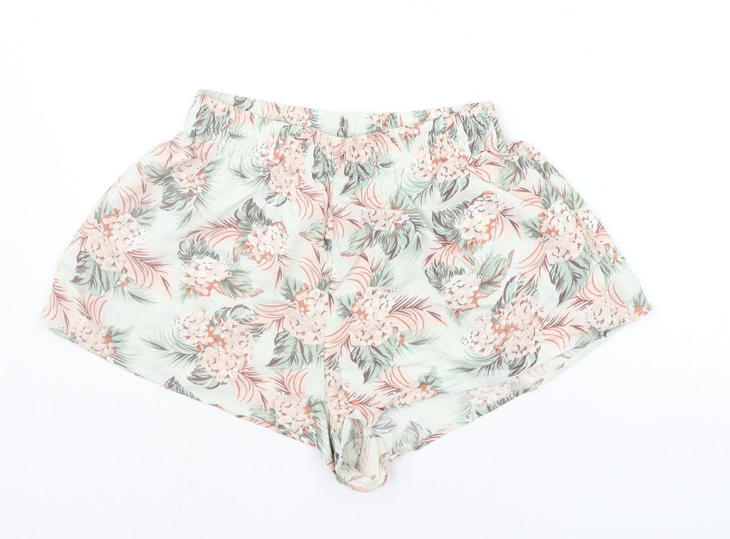 Divided Womens Beige Floral  Sweat Shorts Size 8