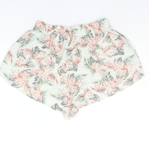 Divided Womens Beige Floral  Sweat Shorts Size 8