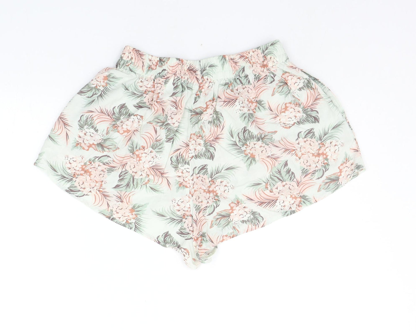 Divided Womens Beige Floral  Sweat Shorts Size 8