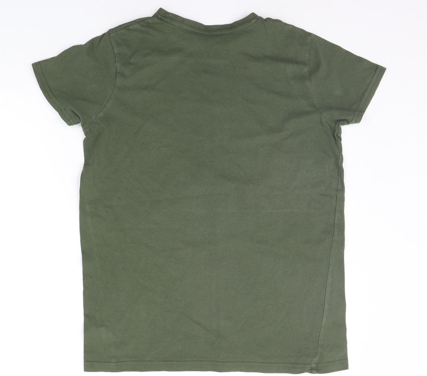 Primark Boys Green   Basic T-Shirt Size 13-14 Years