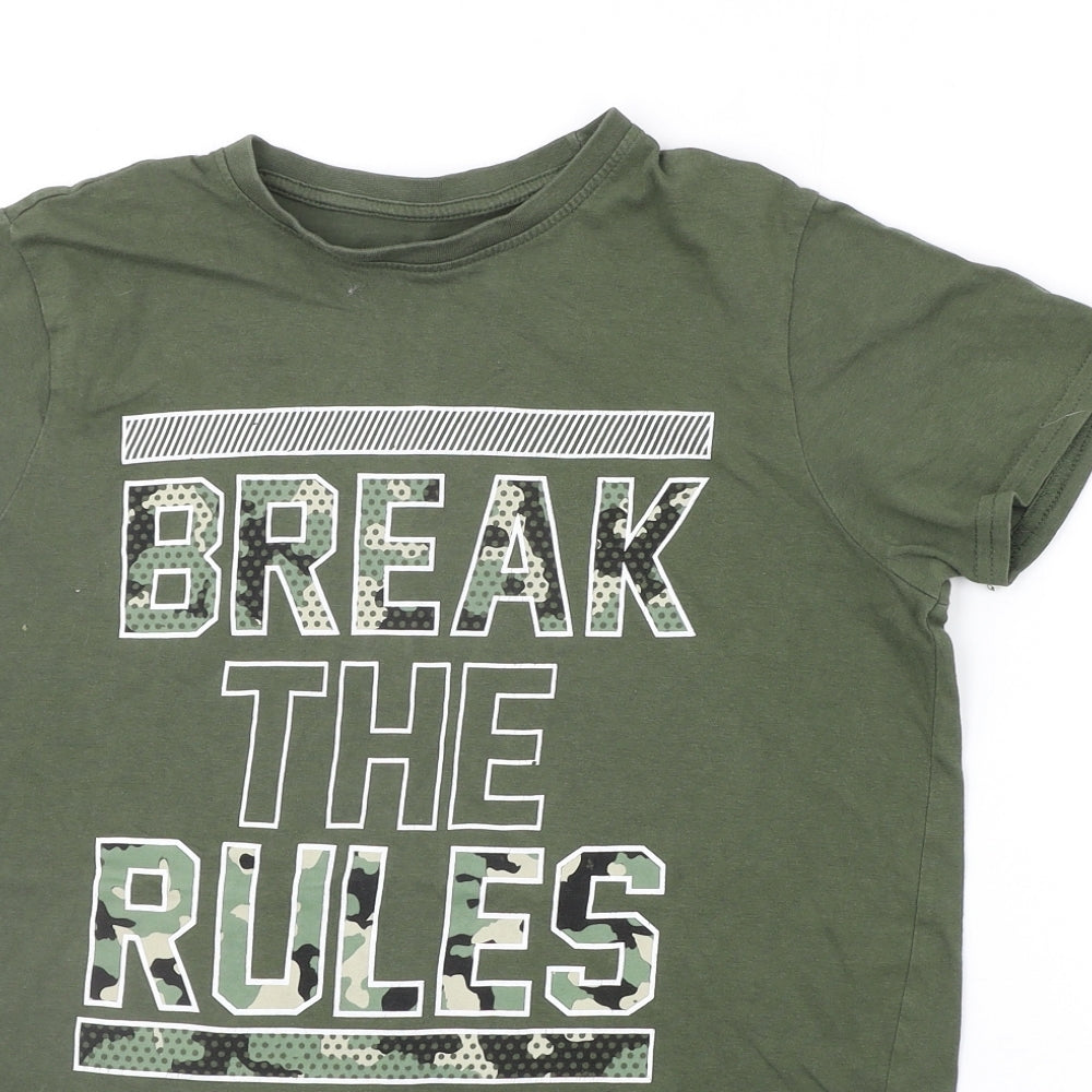 Primark Boys Green   Basic T-Shirt Size 13-14 Years