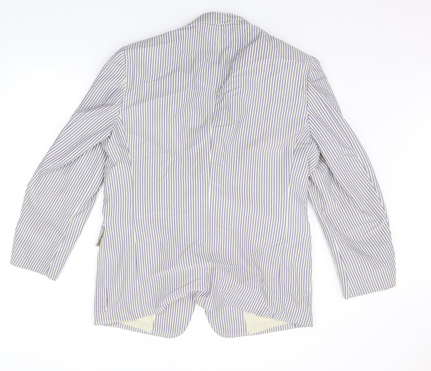 TravelSmith Mens Blue Striped  Jacket Blazer Size L