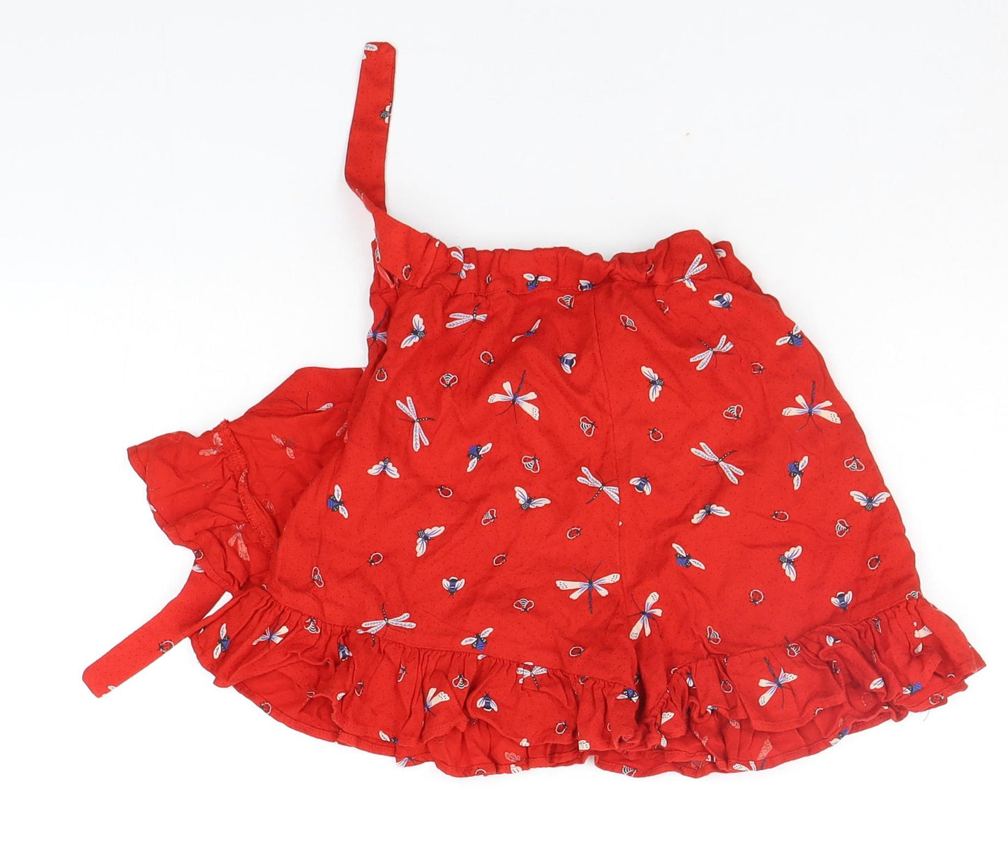 Marks and Spencer Girls Red Geometric  A-Line Skirt Size 9-10 Years