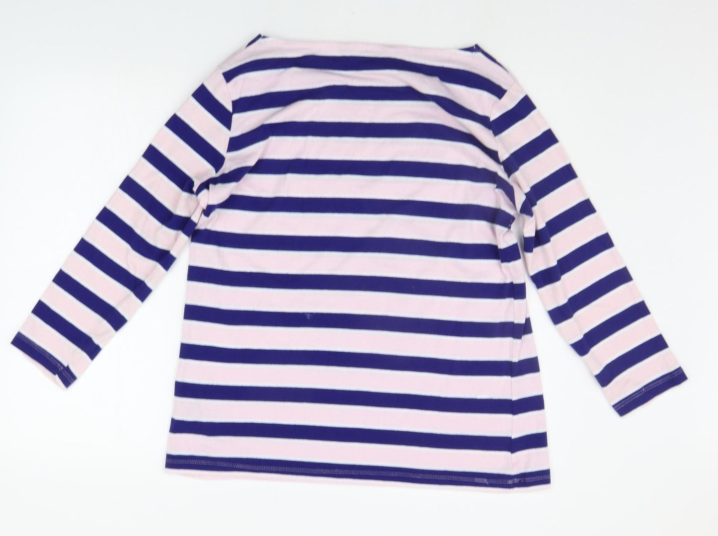 Crew Clothing Womens Pink Striped  Basic T-Shirt Size 16
