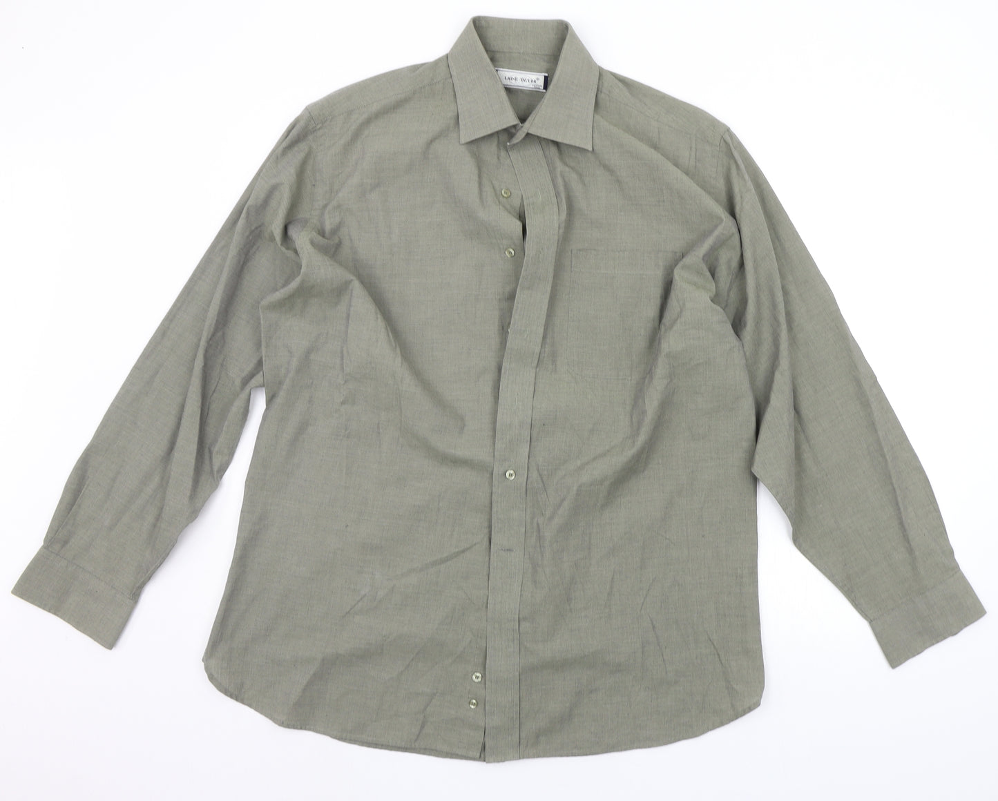 laine taylor Mens Green    Button-Up Size 16.5