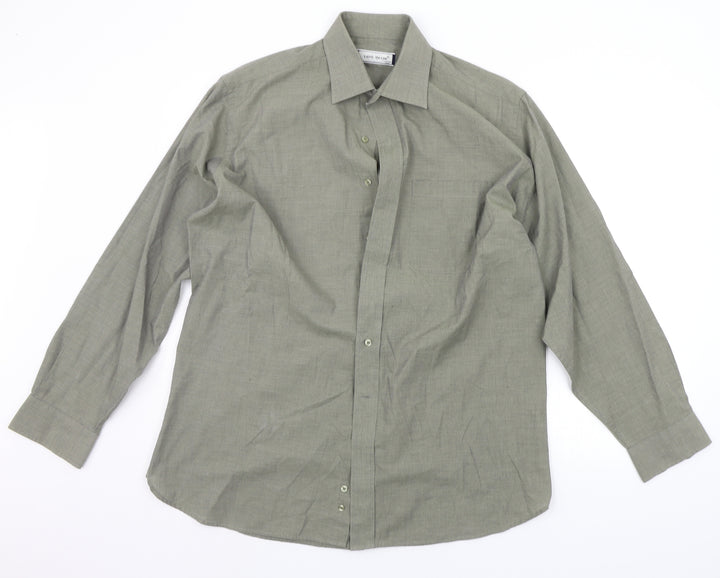 laine taylor Mens Green    Button-Up Size 16.5