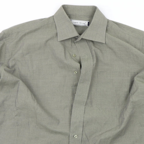 laine taylor Mens Green    Button-Up Size 16.5