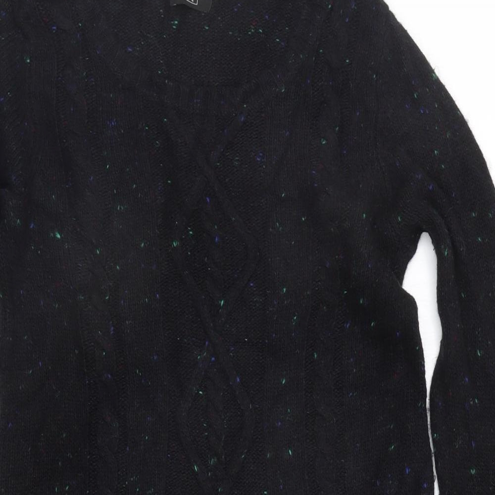 F&F Womens Black Houndstooth  Jumper Dress  Size 12
