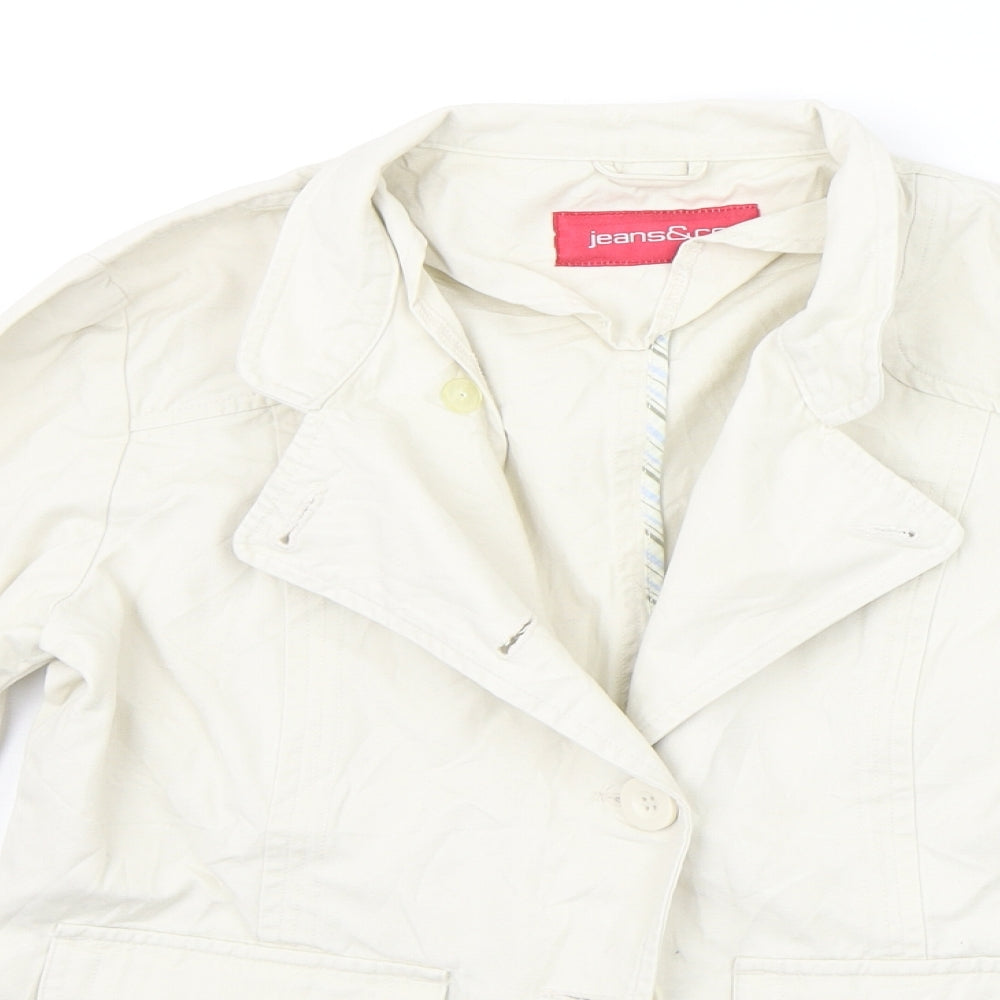 Jeans & Co Womens Beige   Jacket Coat Size 12