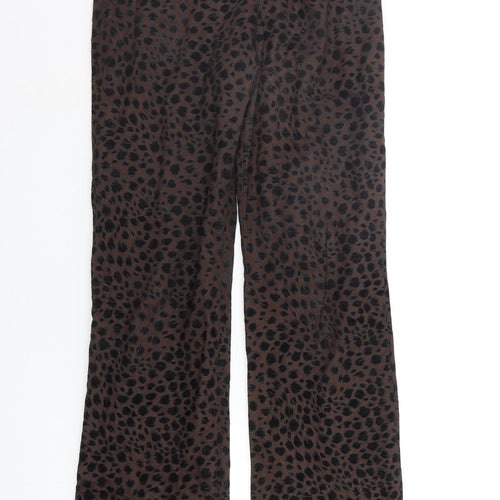 vig tim Womens Brown Animal Print  Trousers  Size 10 L26 in