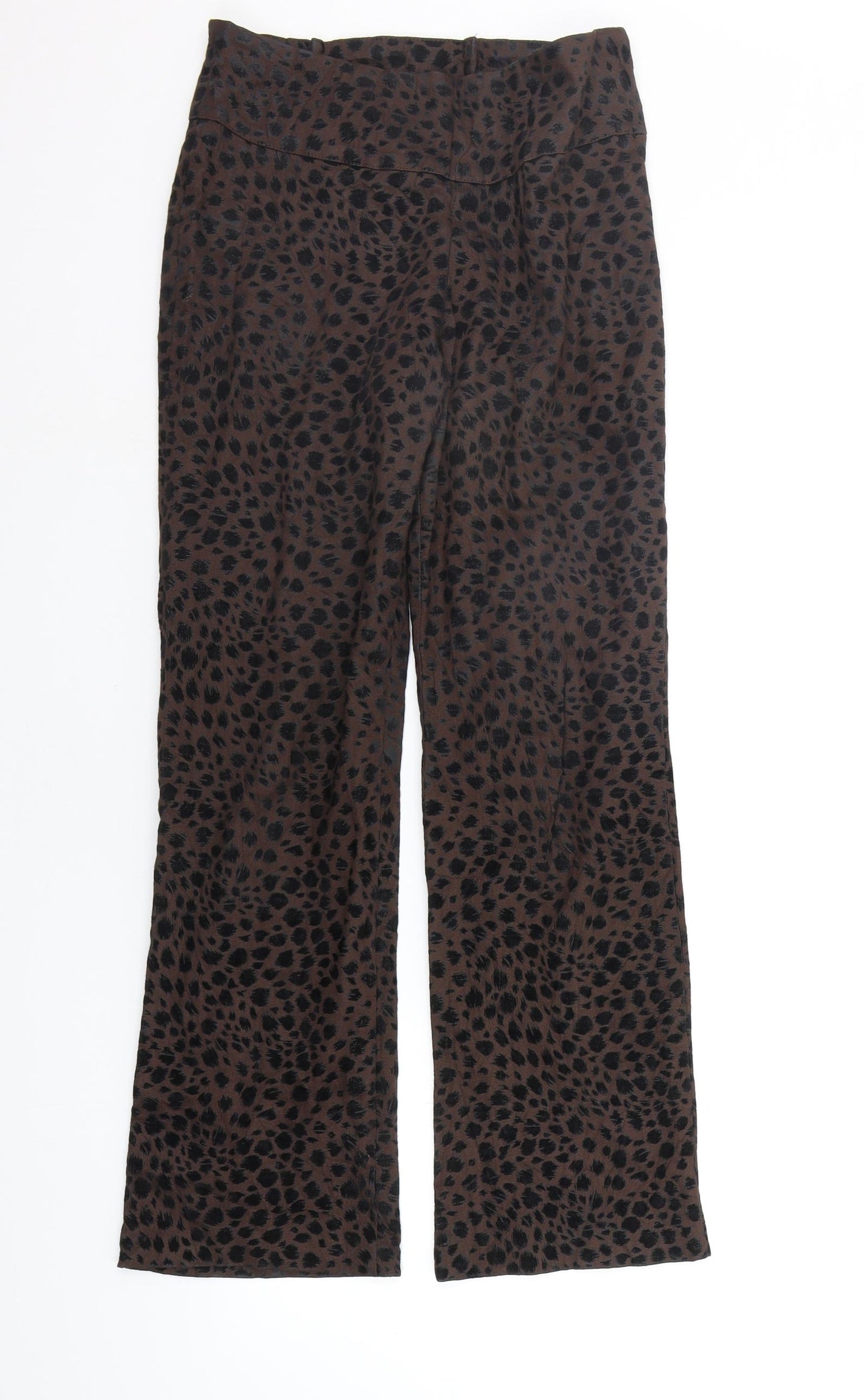 vig tim Womens Brown Animal Print  Trousers  Size 10 L26 in