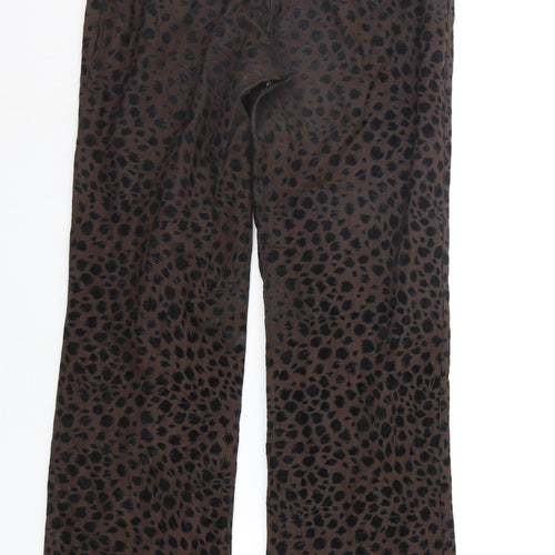 vig tim Womens Brown Animal Print  Trousers  Size 10 L26 in