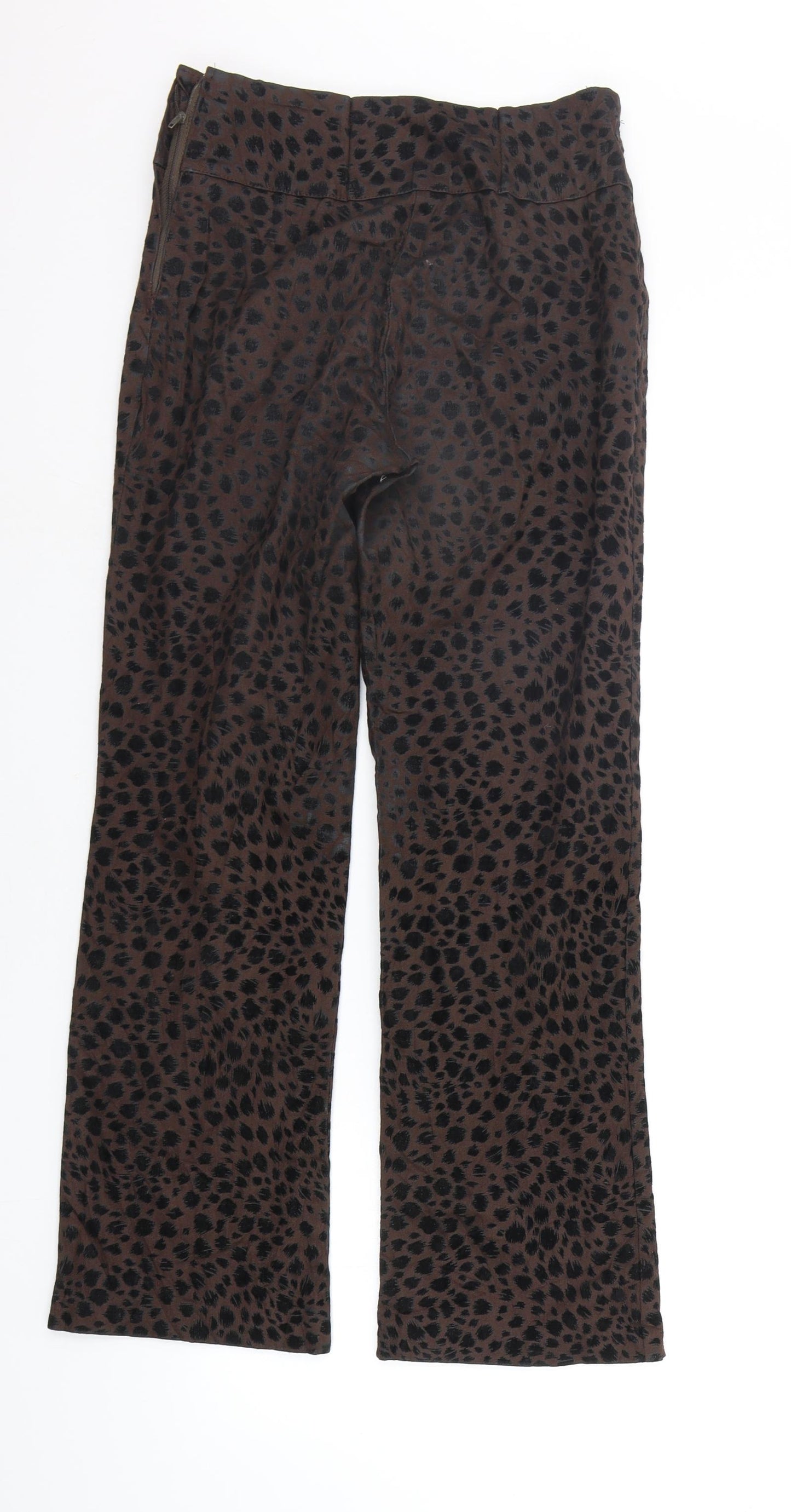 vig tim Womens Brown Animal Print  Trousers  Size 10 L26 in