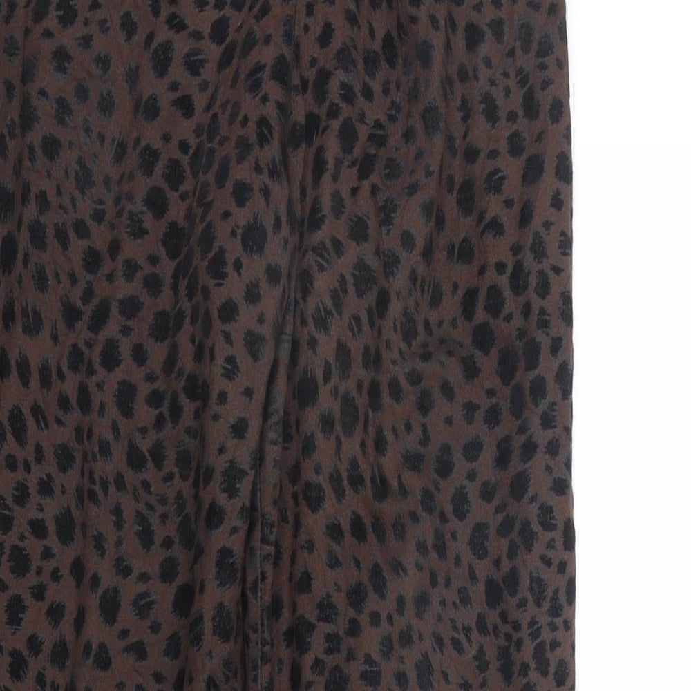 vig tim Womens Brown Animal Print  Trousers  Size 10 L26 in