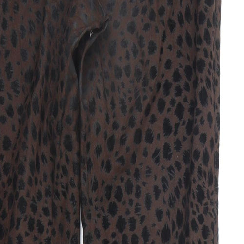 vig tim Womens Brown Animal Print  Trousers  Size 10 L26 in