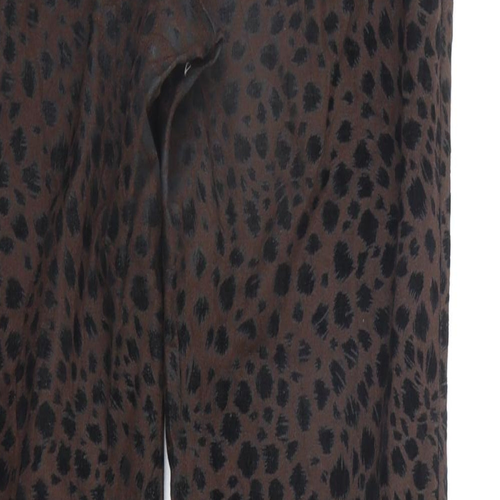 vig tim Womens Brown Animal Print  Trousers  Size 10 L26 in