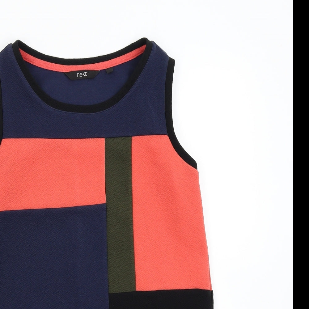 NEXT Womens Multicoloured Colourblock  Basic Tank Size 8