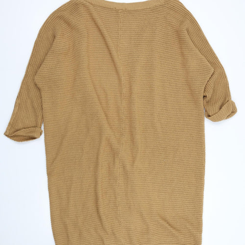 Boohoo Womens Brown  Knit Cardigan Jumper Size L