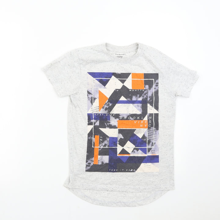 Primark Boys Grey   Basic T-Shirt Size 9-10 Years  - Brooklyn NYC