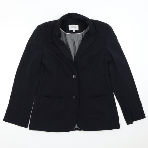 NEXT Womens Black Striped  Jacket Suit Jacket Size 12