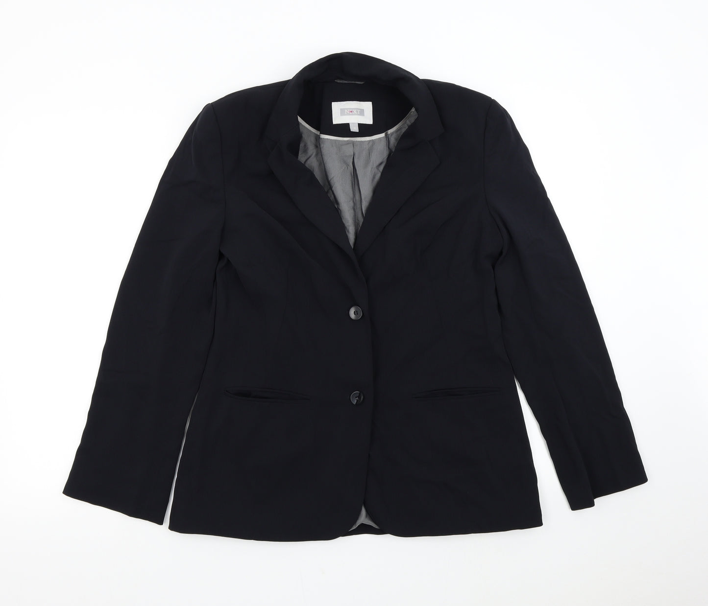 NEXT Womens Black Striped  Jacket Suit Jacket Size 12