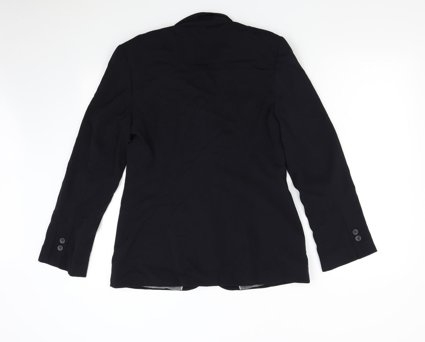 NEXT Womens Black Striped  Jacket Suit Jacket Size 12