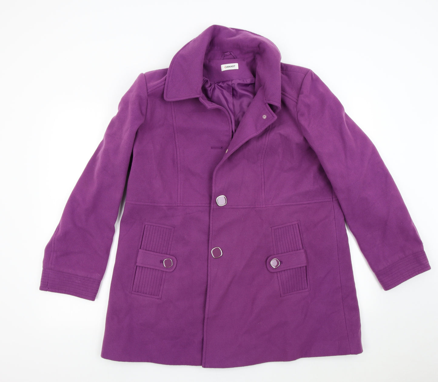 Damart Womens Purple   Overcoat Coat Size 20