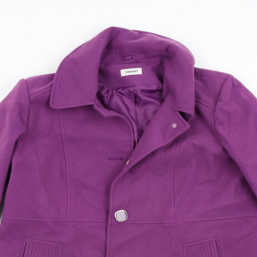 Damart Womens Purple   Overcoat Coat Size 20
