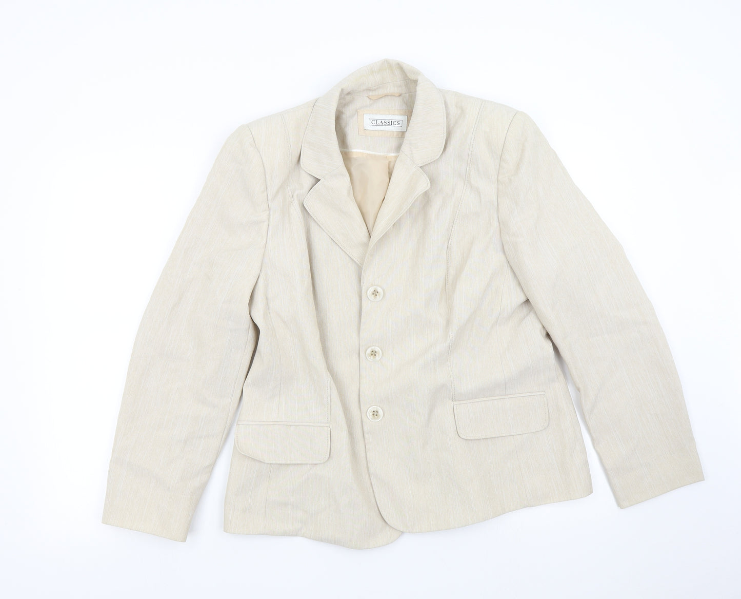 BHS Womens Beige   Jacket Suit Jacket Size 16