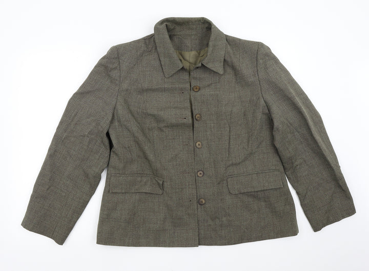 Berkertex Womens Green Jacket Blazer Size 18