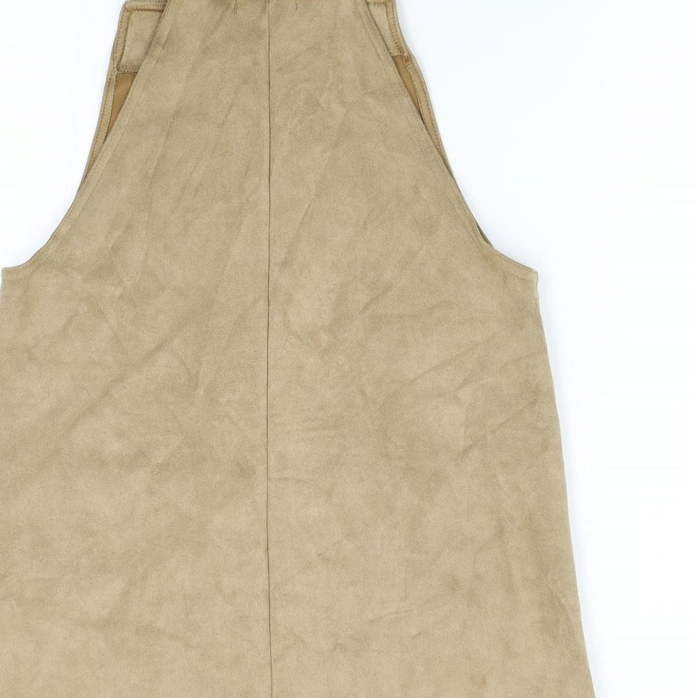 Select Womens Beige   Pinafore/Dungaree Dress  Size 12
