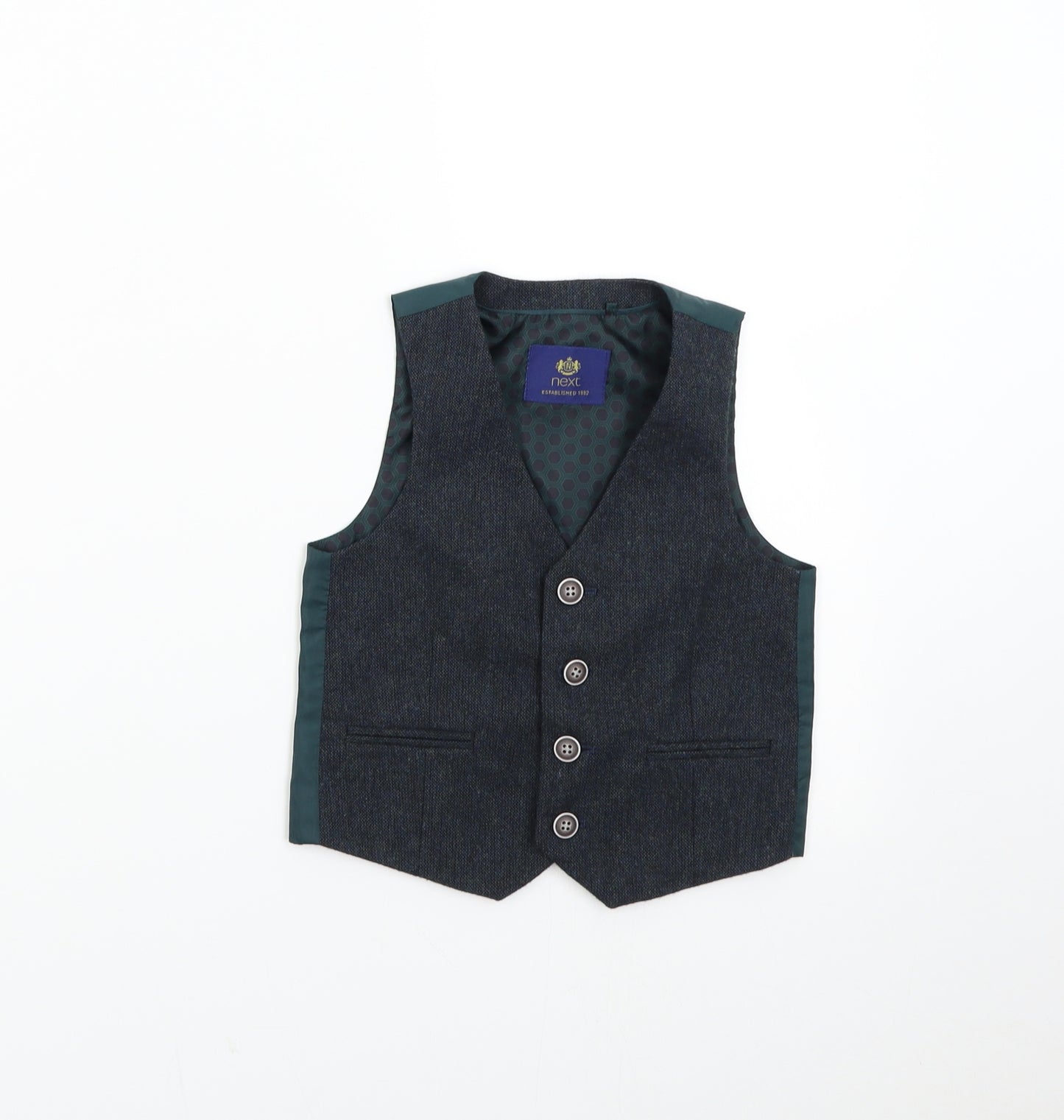 NEXT Boys Green   Gilet Waistcoat Size 3 Years