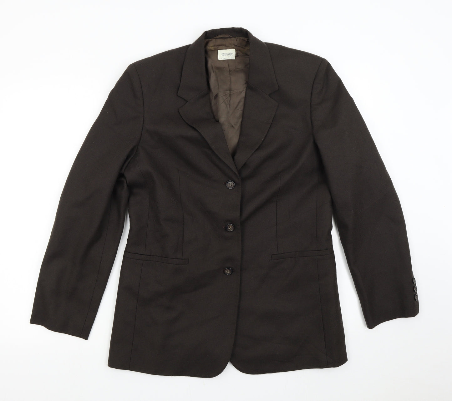 United Colors of Benetton Mens Brown   Jacket Suit Jacket Size 34