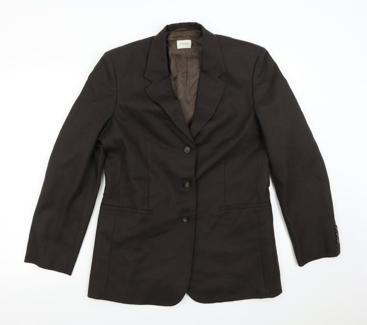 United Colors of Benetton Mens Brown   Jacket Suit Jacket Size 34