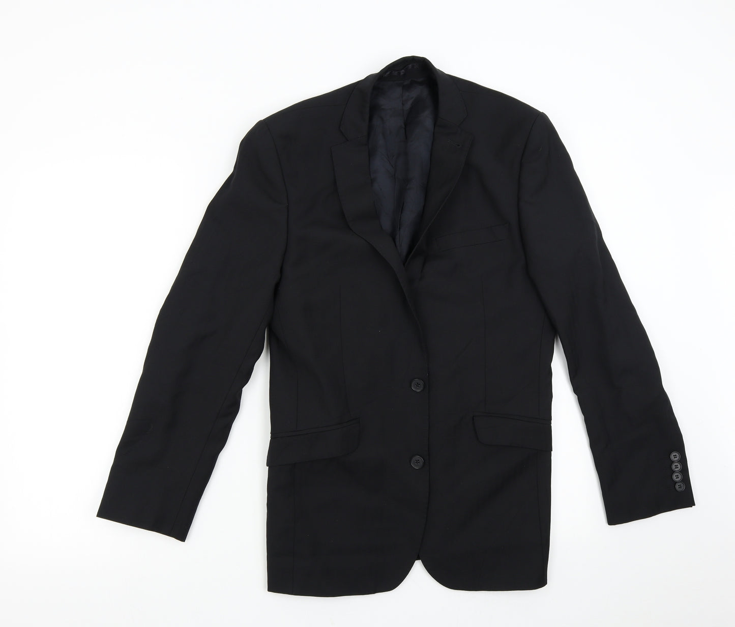 Racing Green Mens Black   Jacket Suit Jacket Size 36