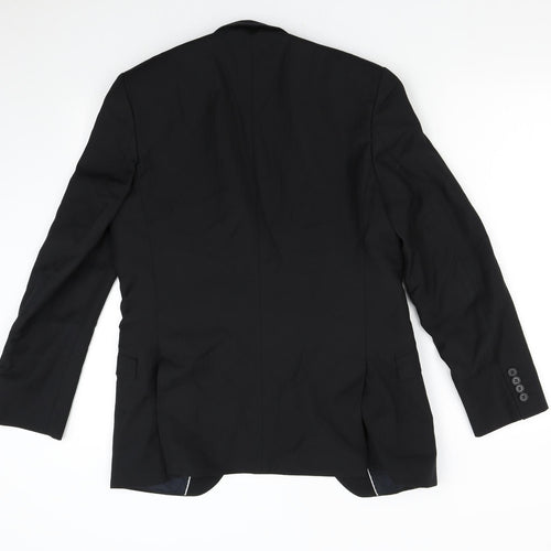 Racing Green Mens Black   Jacket Suit Jacket Size 36