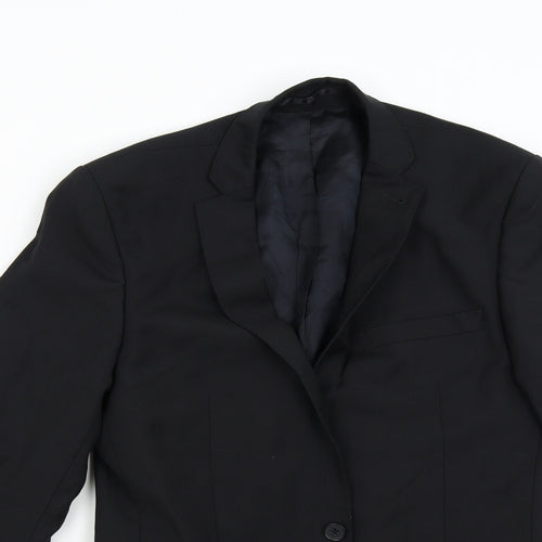 Racing Green Mens Black   Jacket Suit Jacket Size 36