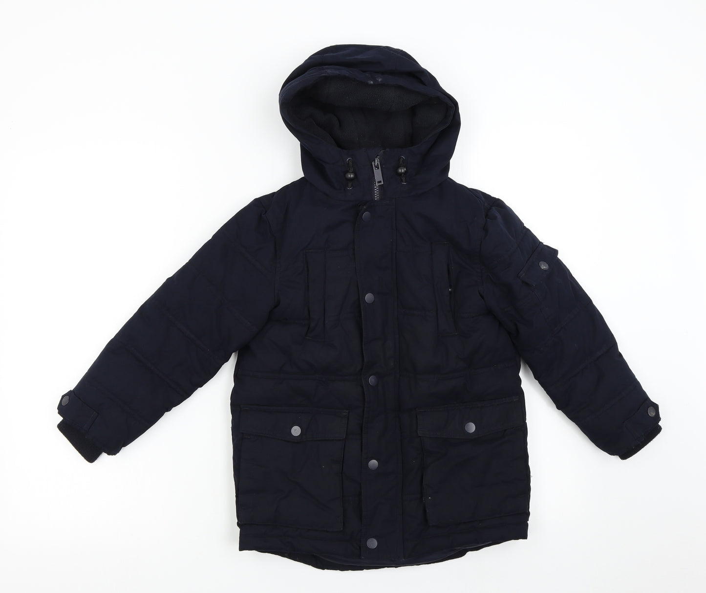 F&F Boys Blue   Overcoat Coat Size 6-7 Years