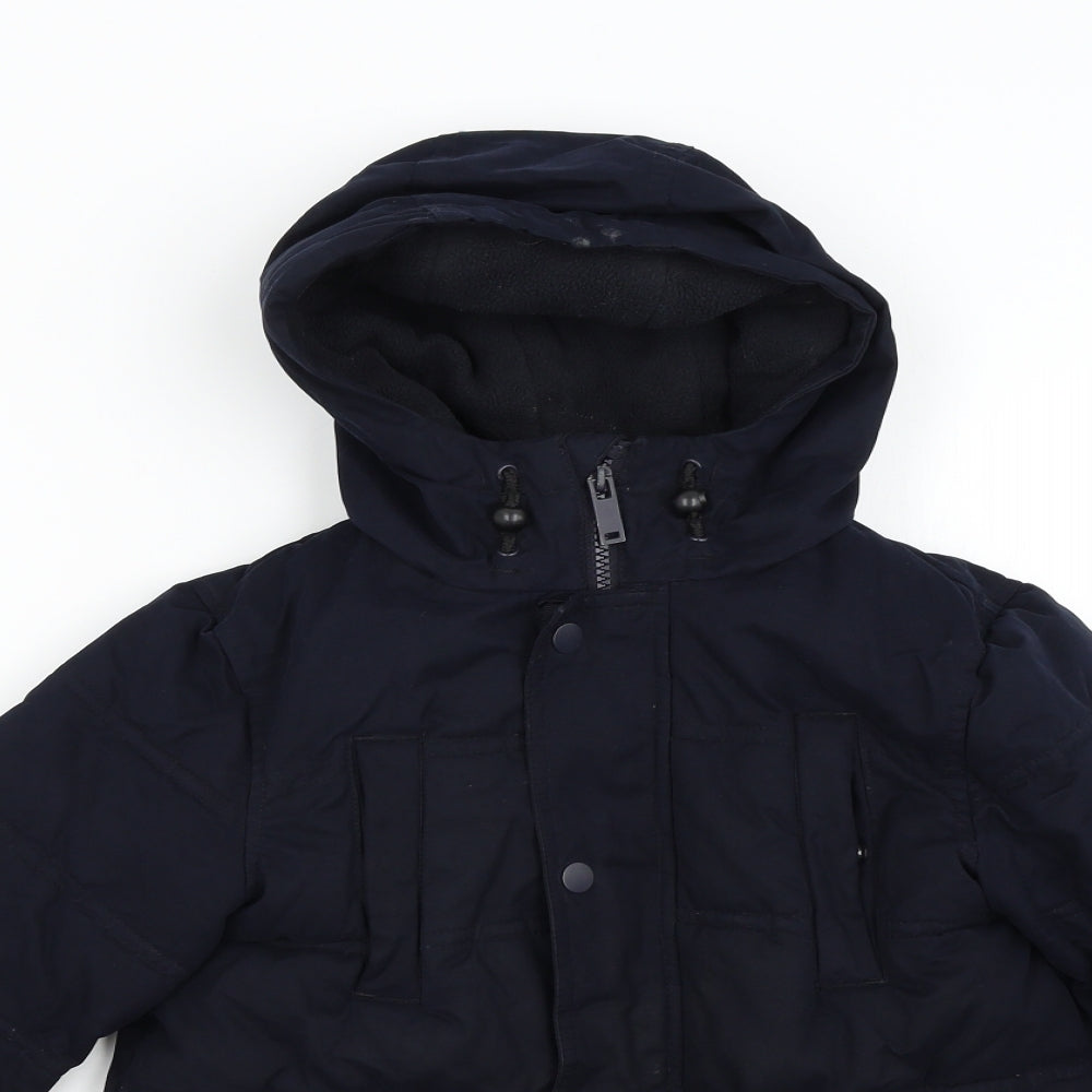 F&F Boys Blue   Overcoat Coat Size 6-7 Years