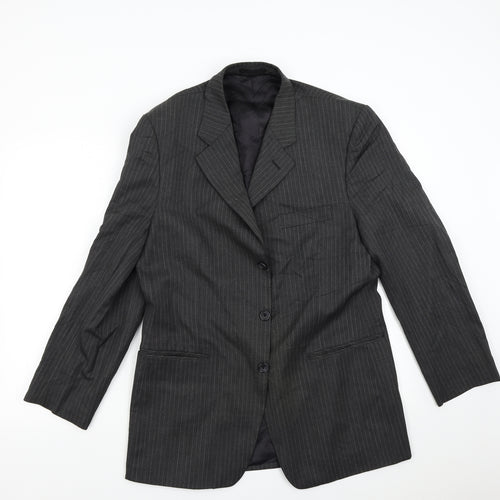 Lord's Taylor Mens Grey Striped  Jacket Suit Jacket Size 40