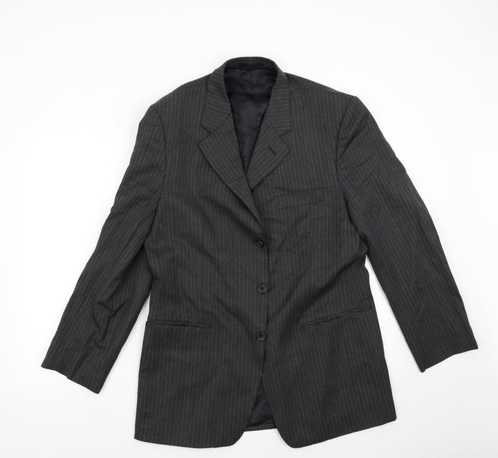 Lord's Taylor Mens Grey Striped  Jacket Suit Jacket Size 40