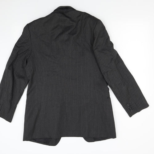 Lord's Taylor Mens Grey Striped  Jacket Suit Jacket Size 40