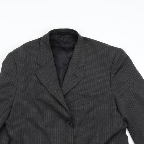 Lord's Taylor Mens Grey Striped  Jacket Suit Jacket Size 40