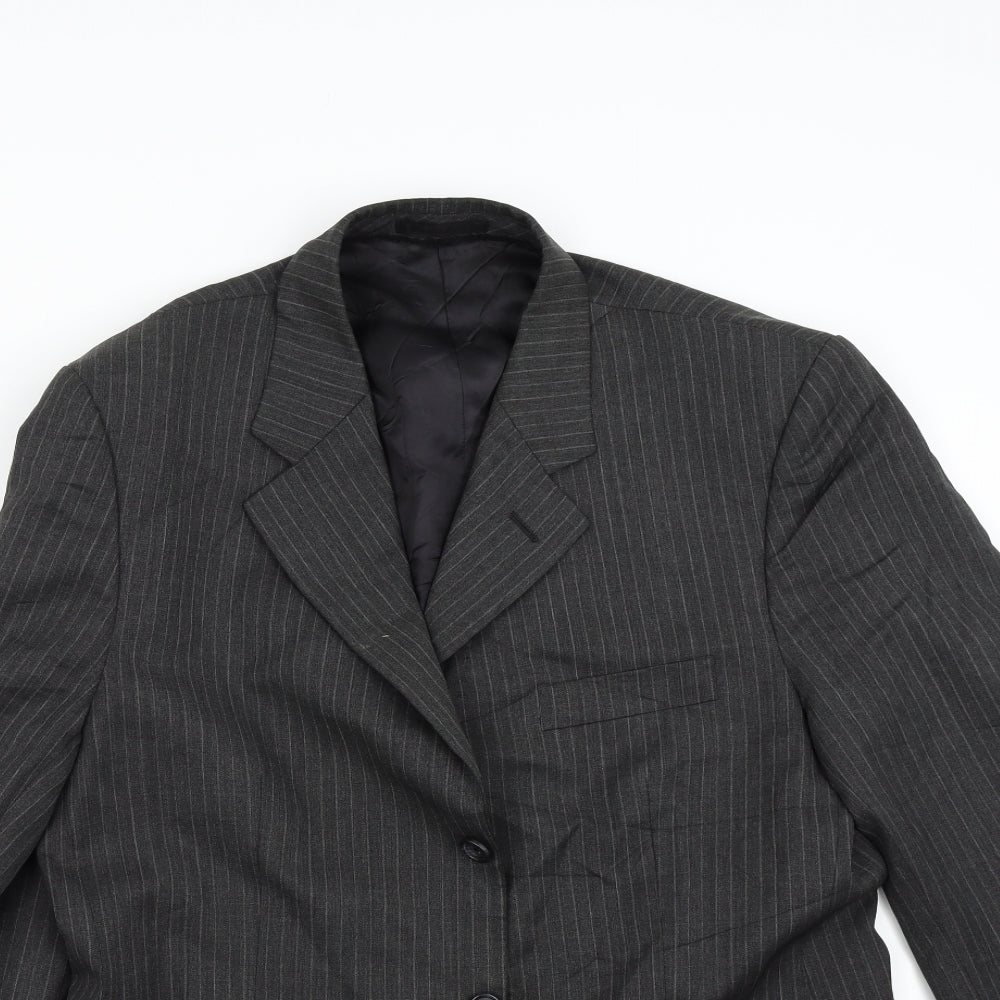 Lord's Taylor Mens Grey Striped  Jacket Suit Jacket Size 40