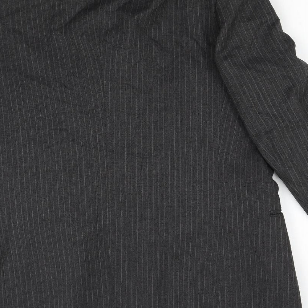 Lord's Taylor Mens Grey Striped  Jacket Suit Jacket Size 40