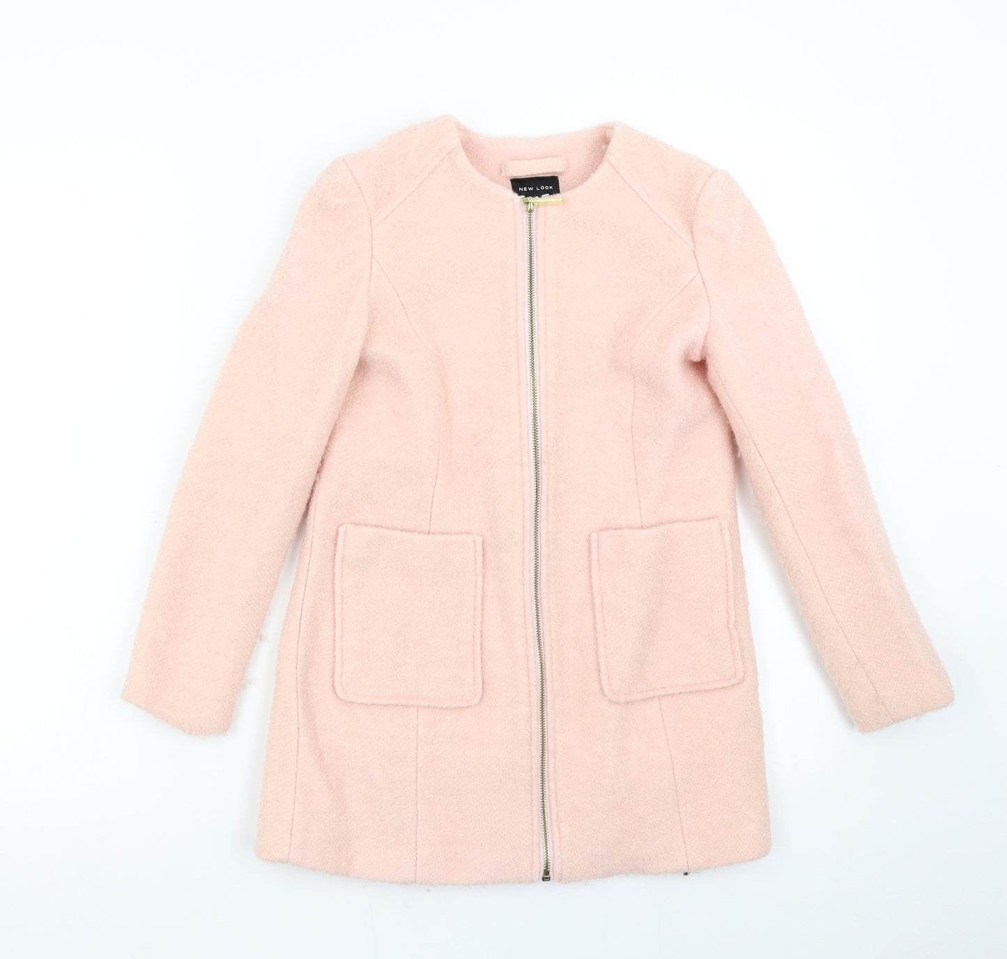 New Look 915 Girls Pink   Overcoat Coat Size 8-9 Years