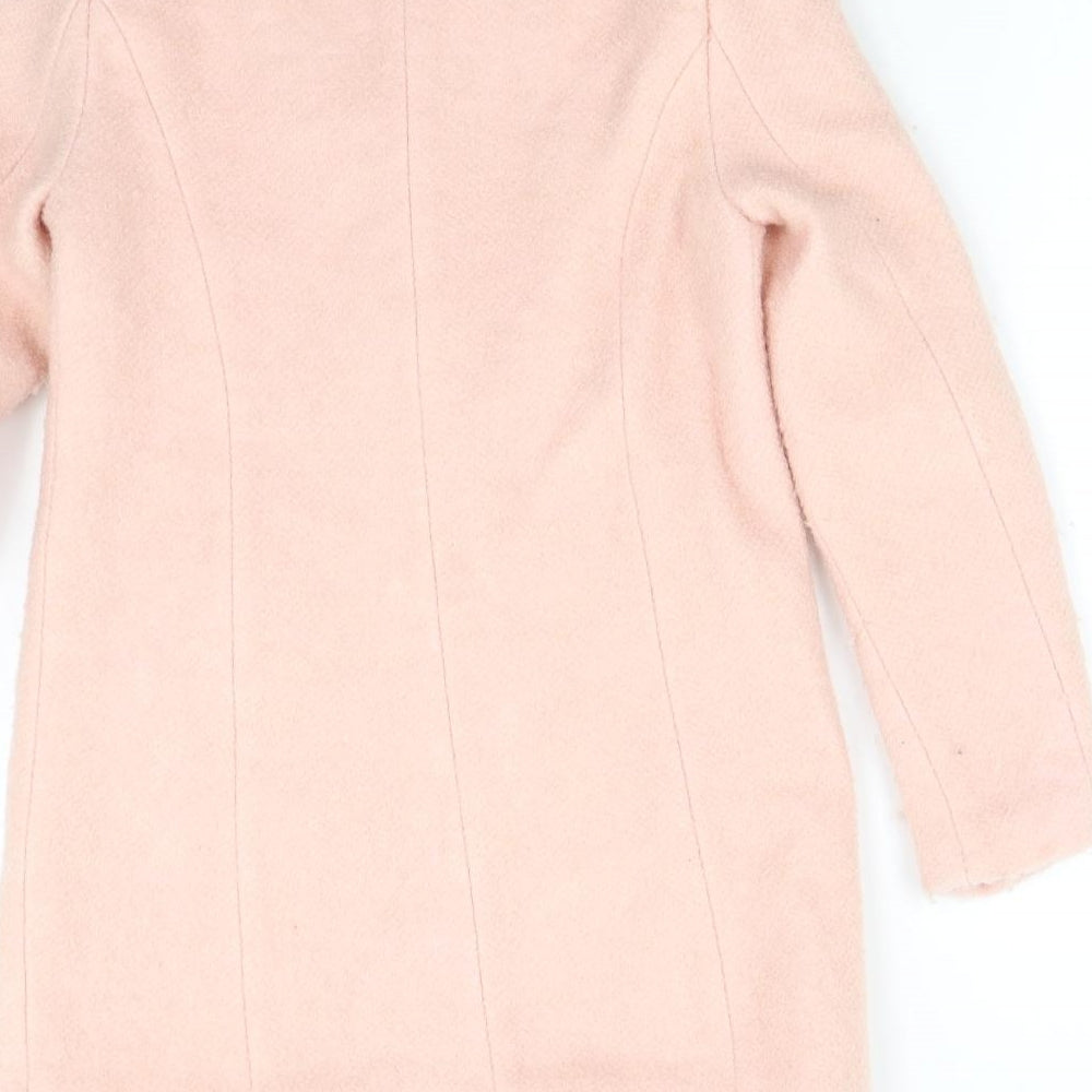 New Look 915 Girls Pink   Overcoat Coat Size 8-9 Years