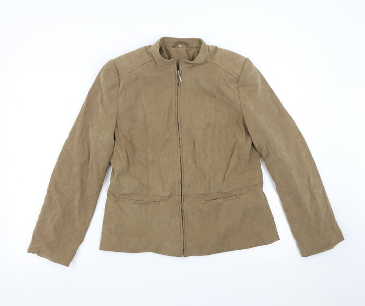 Isle Womens Brown Jacket Size 12
