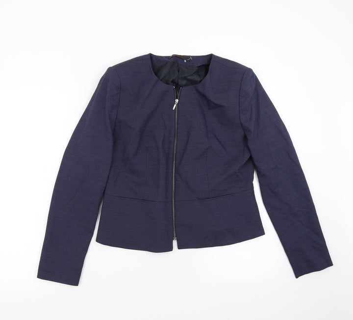 Greiff Womens Blue Jacket Blazer Size 14